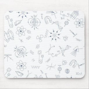 Physics scientific symbols pattern mousepad