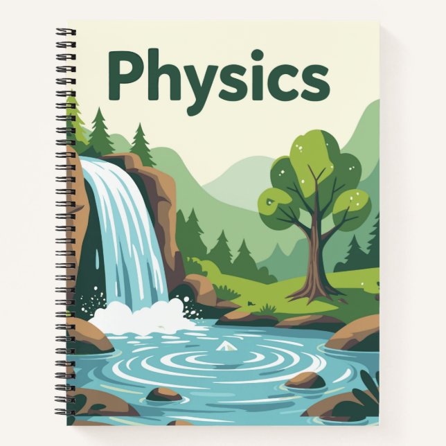 Physics Waterfall Nature Study Notebook | Science  Notizbuch (Vorderseite)
