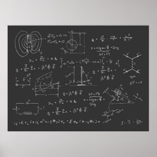 Physik-Diagramme und -Formeln Poster