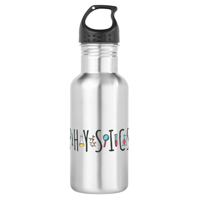 Physik Edelstahlflasche (Vorderseite)