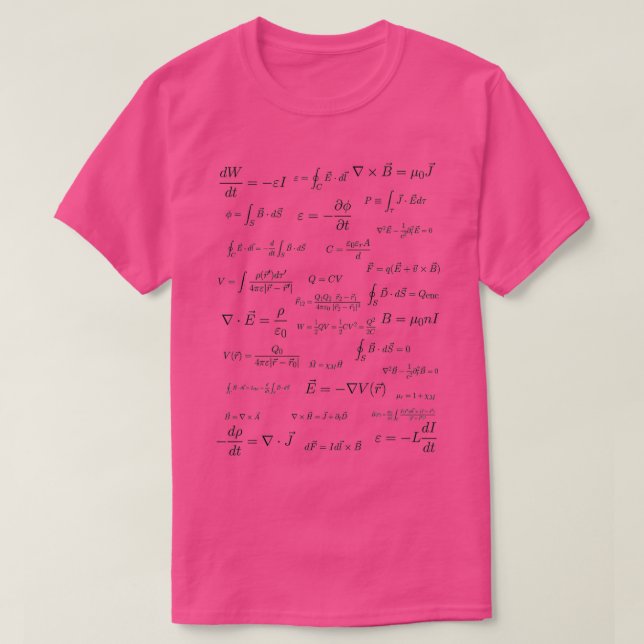 Physik-Elektromagnetismus T-Shirt (Design vorne)