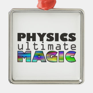 Physik - entscheidende Magie Silbernes Ornament