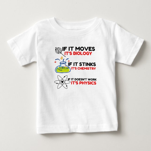 PHYSIK FÜR BIOLOGIE BABY T-SHIRT (Vorderseite)