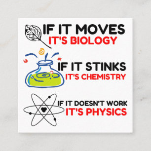 PHYSIK FÜR BIOLOGIE QUADRATISCHE VISITENKARTE