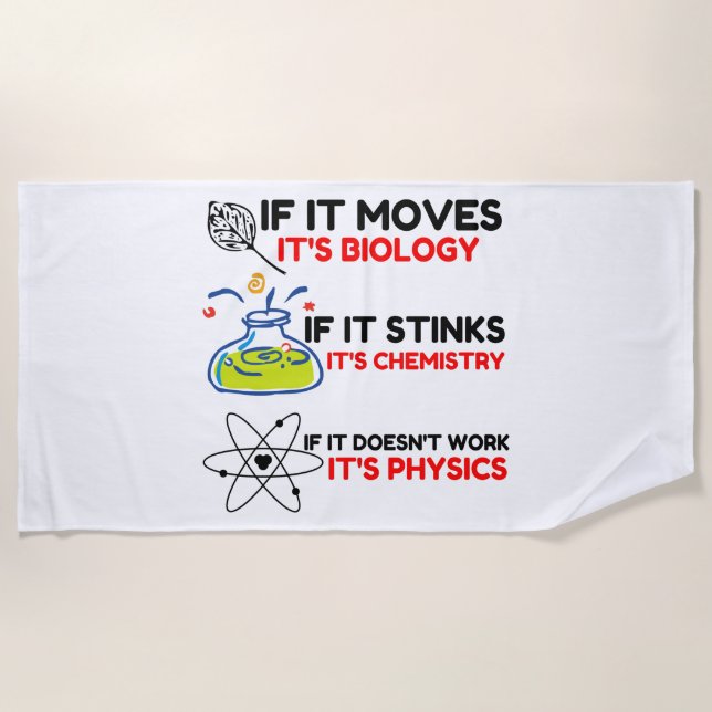 PHYSIK FÜR BIOLOGIE STRANDTUCH (Vorderseite)