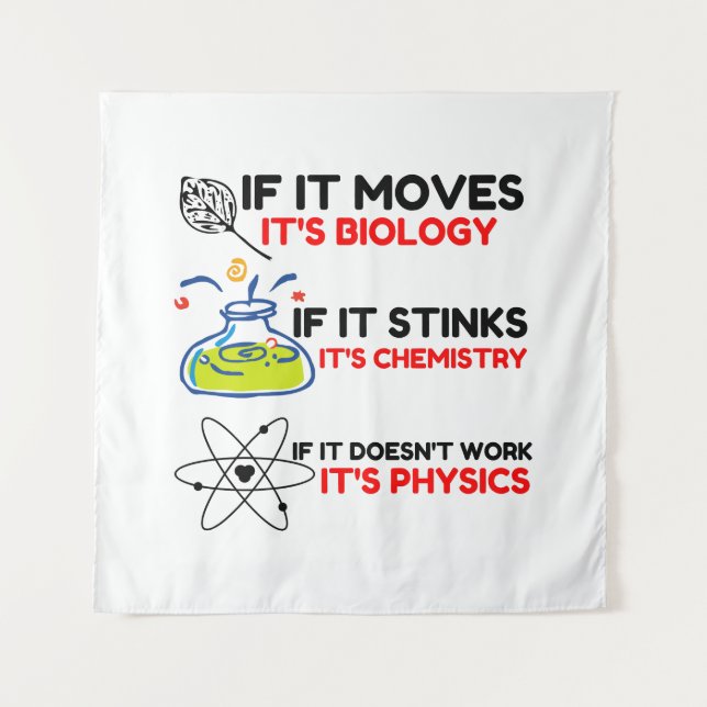 PHYSIK FÜR BIOLOGIE WANDTEPPICH (Vorderseite)