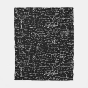 Physik-Gleichungen auf schwarzem // Fleecedecke