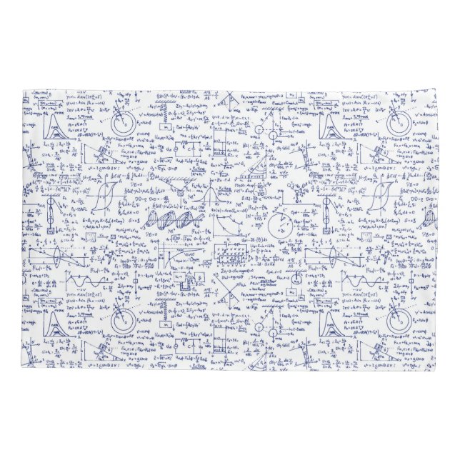 Physik-Gleichungen im blauen Stift // Kissenbezug (Rückseite)