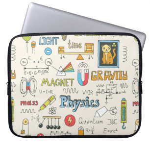 Physik. Handgezeichnet. Vintage Darstellung. Laptopschutzhülle