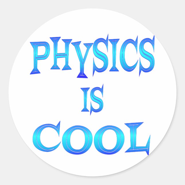 Physik ist Cool Runder Aufkleber (Vorderseite)