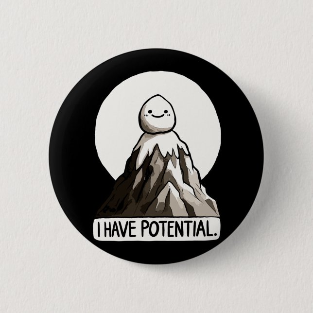 Physik Joke - Ich habe potenzielle Rock Mountain S Button (Vorderseite)