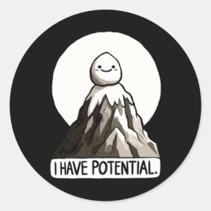 Physik Joke - Ich habe potenzielle Rock Mountain S Runder Aufkleber