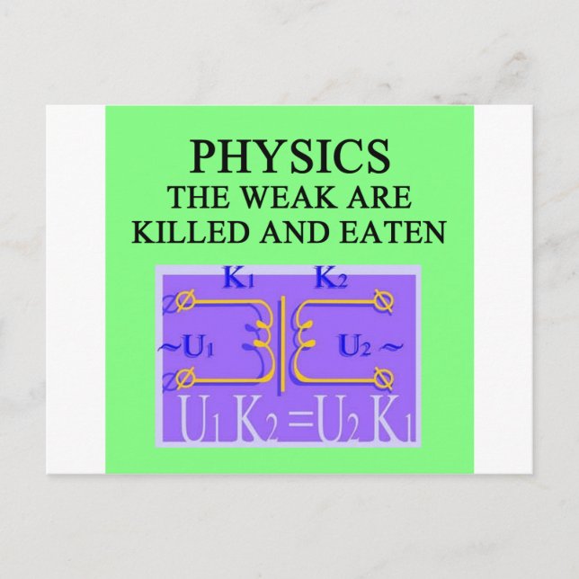 PHYSIK POSTKARTE (Vorderseite)