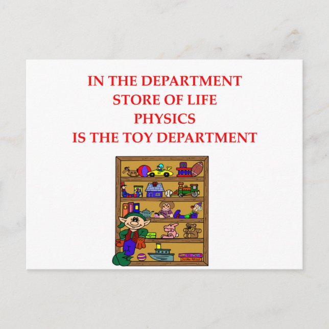 PHYSIK POSTKARTE (Vorderseite)