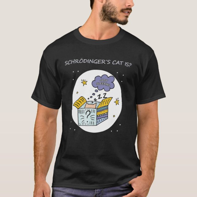 Physik Quantal Student Nerd Tot Lebendig Schröding T-Shirt (Vorderseite)