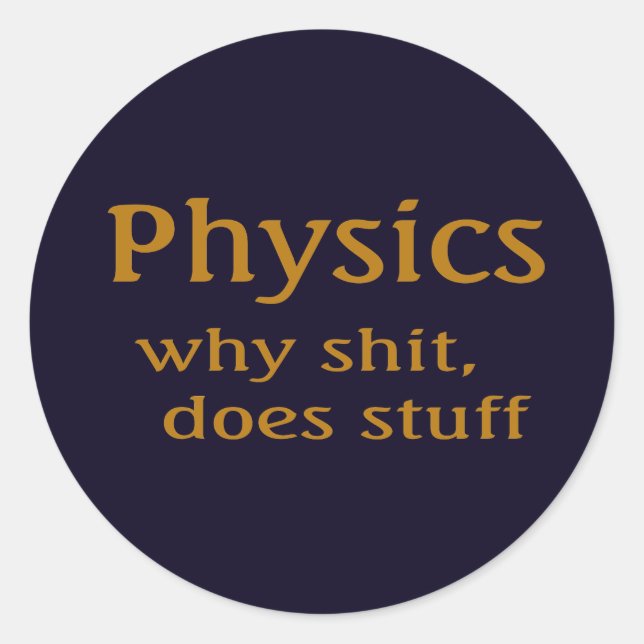 Physik Runder Aufkleber (Vorderseite)