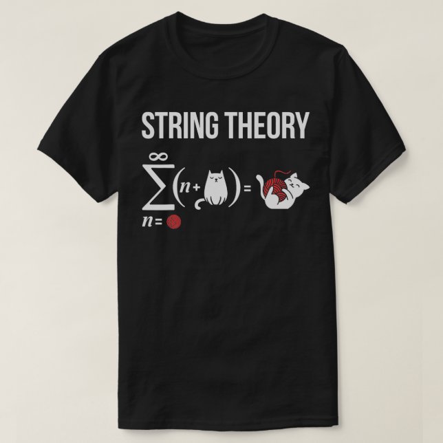 Physik Student Science String Theory T-Shirt (Design vorne)