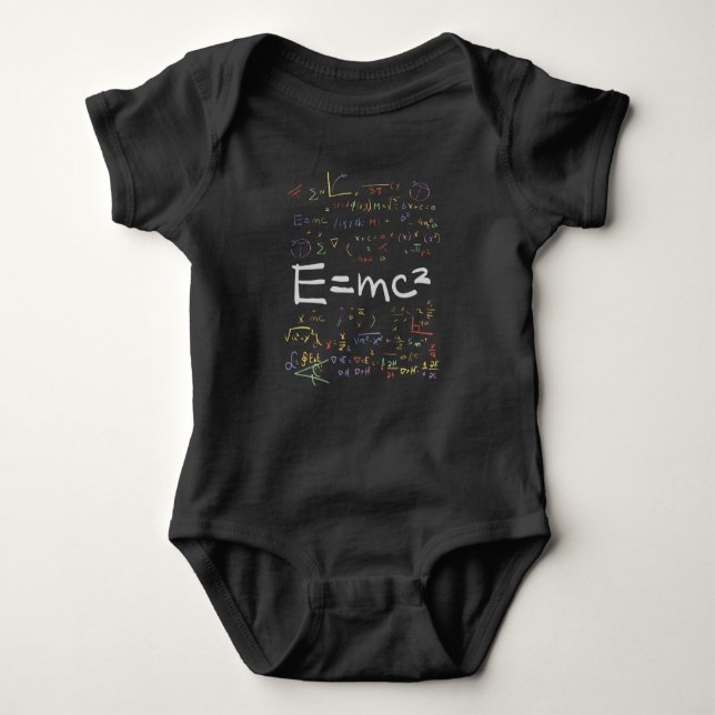 Physik und Mathematik Formeln EMC2 Baby Strampler (Vorderseite)