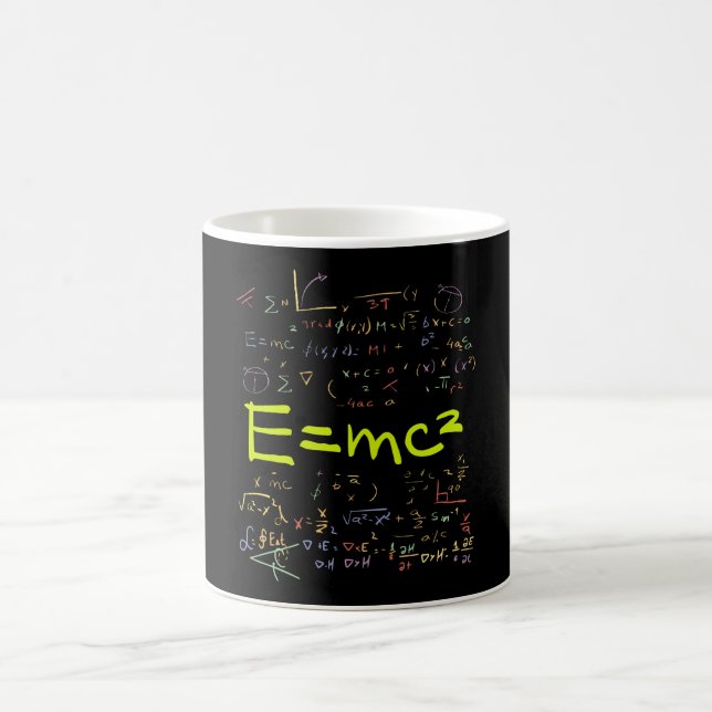 Physik und Mathematik Formeln EMC2 Kaffeetasse (Mittel)