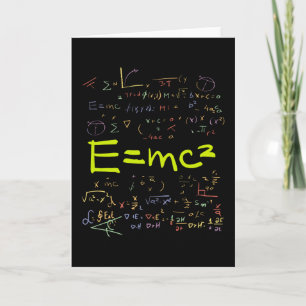 Physik und Mathematik Formeln EMC2 Karte
