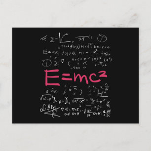 Physik und Mathematik Formeln EMC2 Postkarte