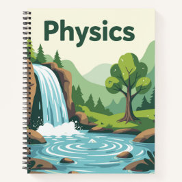 Physik Wasserfall Naturstudiennotizbuch | Wissensc Notizbuch