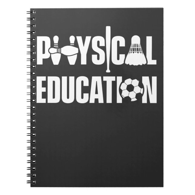 Physikalische Bildung Lehrer Basketball Fußball Notizblock (Vorderseite)