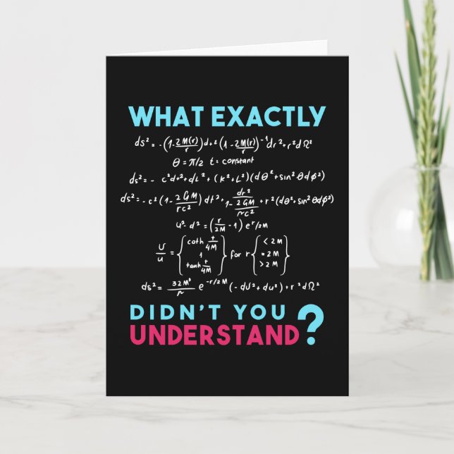 Physikalische Formel Joke lustige Mathe Karte (Vorderseite)