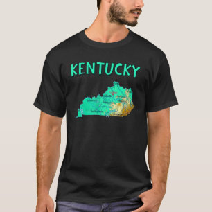 Physikalische Karte der Flüsse der wichtigsten Stä T-Shirt