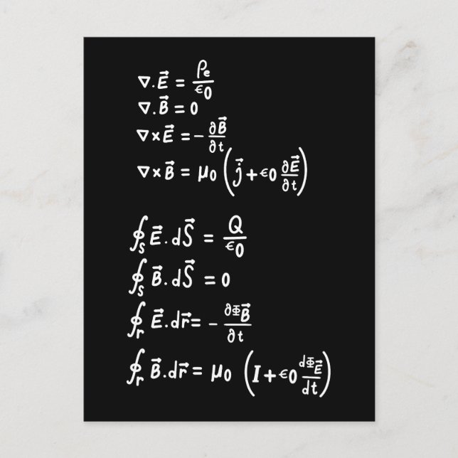 Physikalische Mathematik Formel Schüler Lehrer Ein Postkarte (Vorderseite)