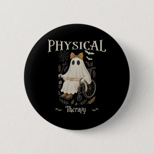 Physikalische Therapie floraler Geist Spooky Hallo Button