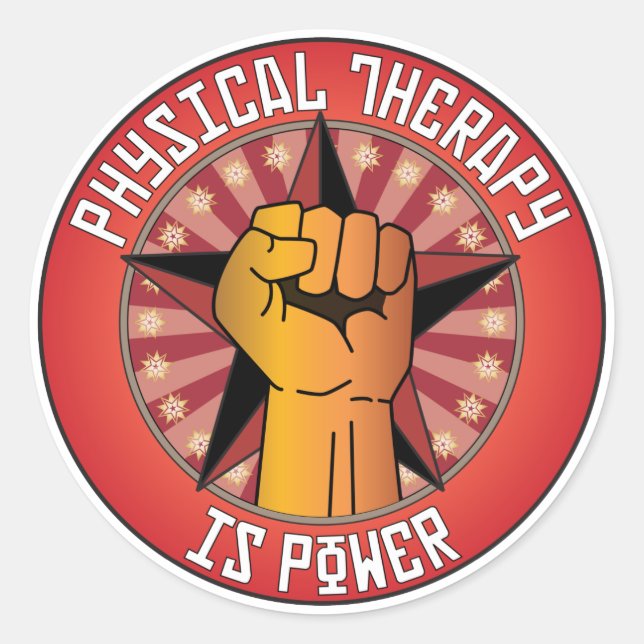 Physikalische Therapie ist Power Runder Aufkleber (Vorderseite)