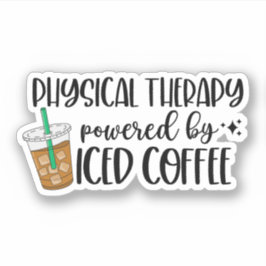 Physikalische Therapie mit Eiskaffee Aufkleber