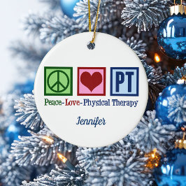 Physikalische Therapie Peace Liebe PT Custom Chris Keramik Ornament