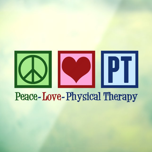 Physikalische Therapie Peace Liebe PT Fensteraufkleber (Blatt 3)