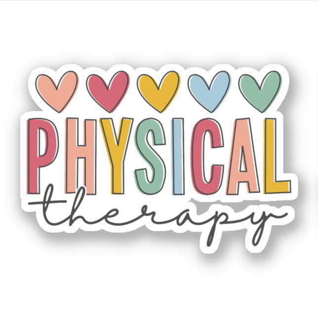 Physikalische Therapie PT Physikalischer Therapeut Aufkleber (Vorderseite)