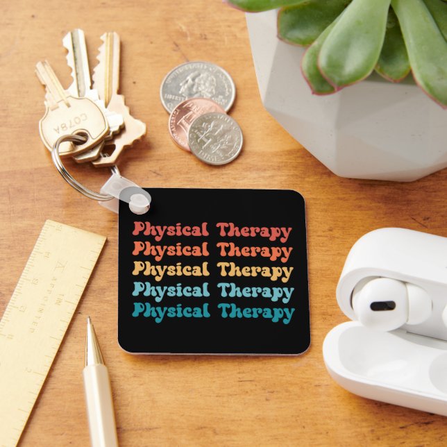 Physikalische Therapie PT Retro PT Grad Geschenke Schlüsselanhänger (Schreibtisch)