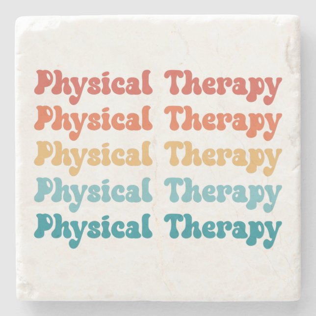 Physikalische Therapie PT Retro PT Grad Geschenke Steinuntersetzer (Vorderseite)
