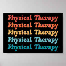 Physikalische Therapie PT Retro PT Grad Poster