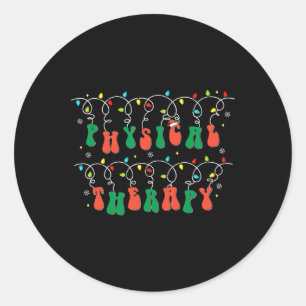 Physikalische Therapie PT Weihnachtsmannmütze Weih Runder Aufkleber