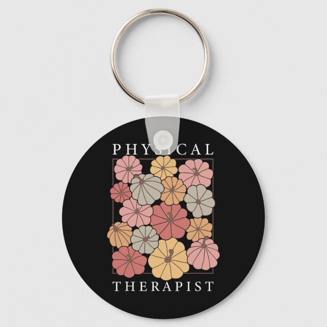 Physikalische Therapie Pumpkin Fall Pt Therapist T Schlüsselanhänger (Vorderseite)