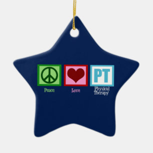 Physikalische Therapie Star Peace Liebe PT Blue Ch Keramikornament