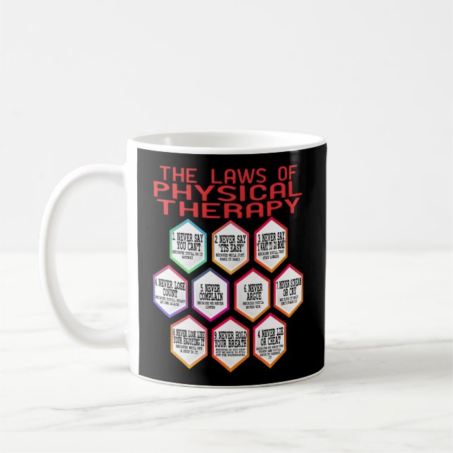 Physikalische Therapie und die Gesetze der Physik  Kaffeetasse (Links)