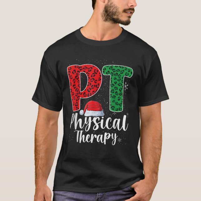 Physikalische Therapie Weihnachten Weihnachtsmannm T-Shirt (Vorderseite)