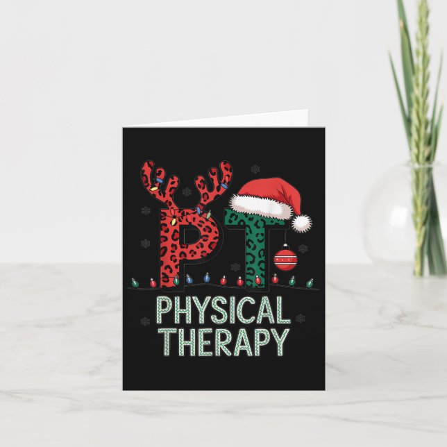 Physikalische Therapie Weihnachts-Weihnachtsmannmü Karte (Vorderseite)