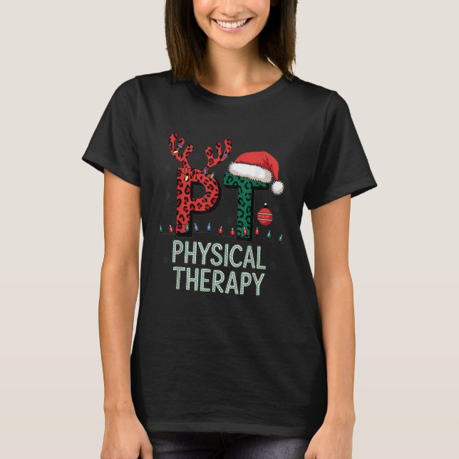 Physikalische Therapie Weihnachts-Weihnachtsmannmü T-Shirt (Vorderseite)
