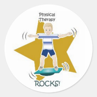 Physikalische Therapiefelsen! Runder Aufkleber