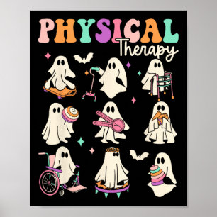 Physikalischer Physikaltherapeut mit dem lustigen  Poster