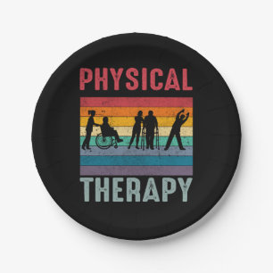 Physikalischer Therapeut Gabe Retro Physikalische  Pappteller