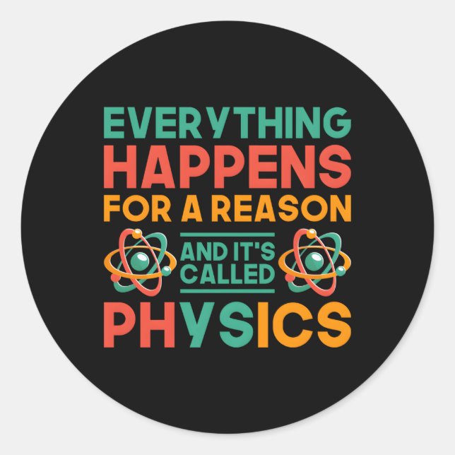 Physikalischer Wissenschaftslehrer Physik Runder Aufkleber (Vorderseite)